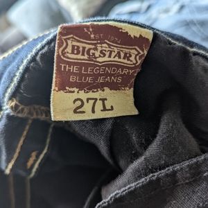 Big Star Love Bootcut Size 27L